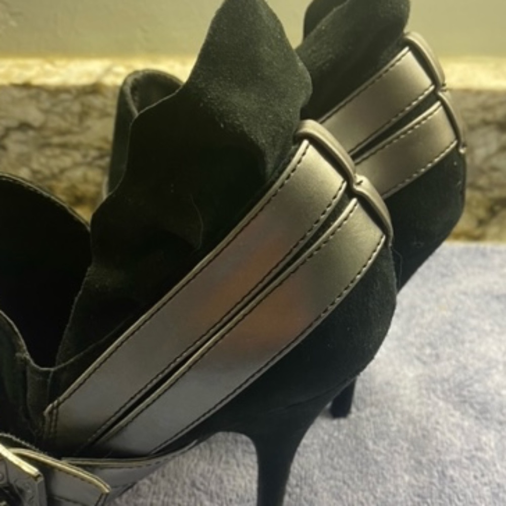 Open Toe Bootie Heels - image 7